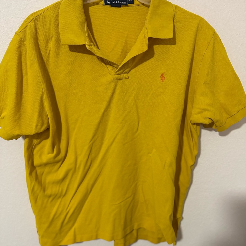 Ralph Lauren Men's Bright Yellow Polo Shirt